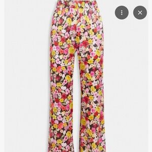 Ganni Silk Pants Flower Print